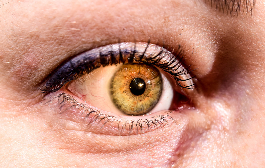 close up of eye