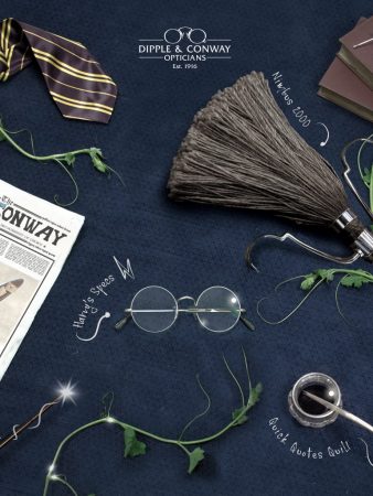 glasses with harry potter theme