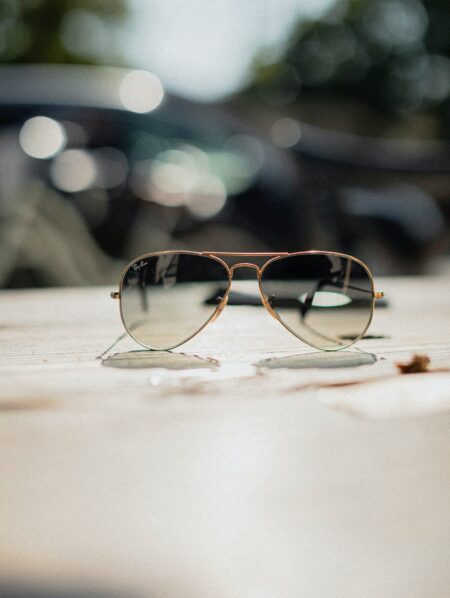 A pair of Ray Bans