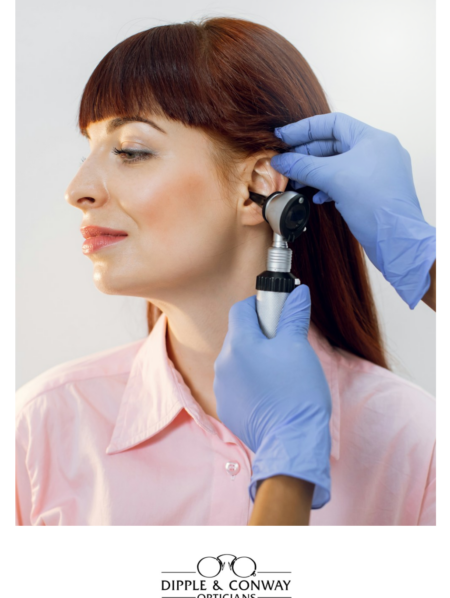 Woman getting hearing test